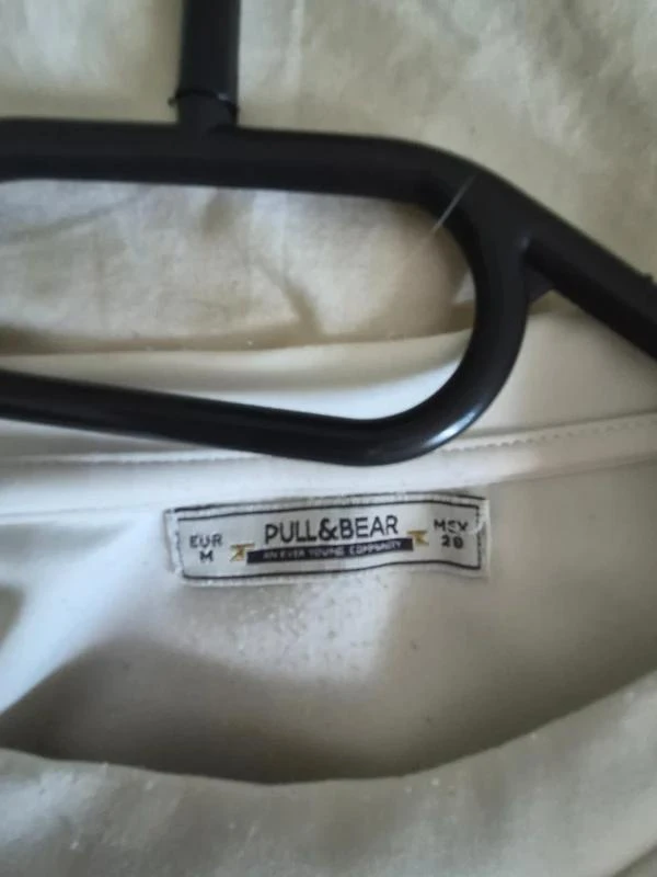 Sudadera oversize de Pull&Bear color blanco con letra W talla M – photo 11